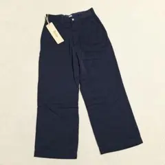 新品 ドミンゴ OMNIGOD ワイド チノ トラウザー パンツ【M】紺 ワイド