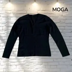 MOGA モガ ウールニット セーター 長袖 黒 ブラックのサムネイル