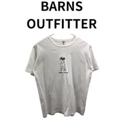 BARNS OUTFITTER プリントTシャツ ホワイト クルーネック