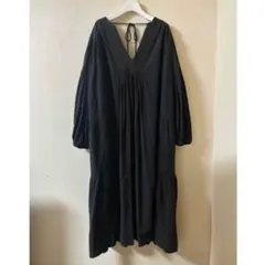 FRAMeWORK キルティングワンピース ブラック 36 ロングワンピース