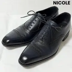 美品 ムッシュニコル 本革 スクエアトゥ ドレスシューズ 26cm レザー 内羽 美品 ムッシュニコル 本革 スクエアトゥ ドレスシューズ 26cm レザー