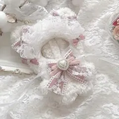 36 ぬい服 くま オフホワイト 着ぐるみ ピンク 15〜 16cm