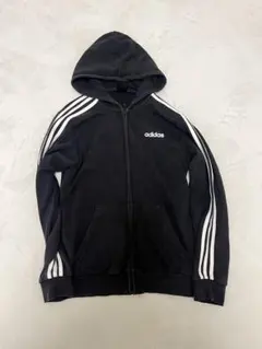 adidas ブラック ジップアップパーカー Mのサムネイル