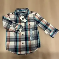 ベビーギャップBaby GAPチェック柄長袖シャツ（新品タグ付き） 90