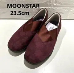 【新品】MOONSTAR フラワーパターン スリッポン 23.5 介護シューズ
