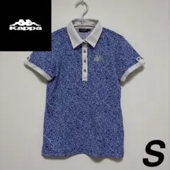 【カッパゴルフ】 ポロシャツ S ブルー ペイズリー 半袖 ゴルフウェア 古着
