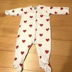 プチバトー　ハート柄　ロンパース 12M/74cm