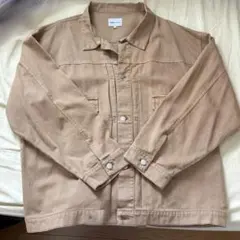 デニムセットアップ　ベージュ　Lサイズ