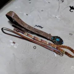 ターコイズバックルのエスニックベルト