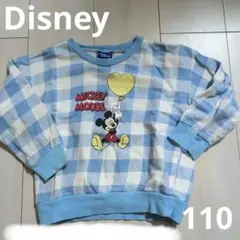 Disney ミッキーマウス トレーナー 110 ギンガムチェック