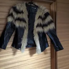 ストライプファーショートジャケット