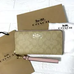 COACH コーチ シグネチャー ラウンドファスナー 長財布 A2181 美品 