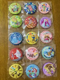 【コンプリート】ディズニー刺繍缶バッジ２　全15種類セット　第二弾