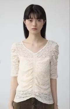 AZUL BY MOUSSY 2wayギャザーレーストップス