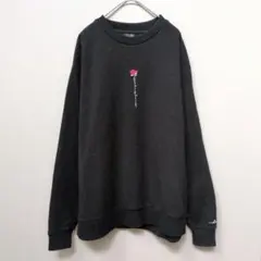 contribe ㈱サイカイ 薔薇刺繍スウェット 裏起毛 М ユニセックス 黒