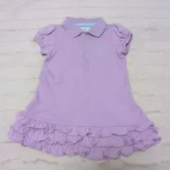 ラルフローレン 　ポロワンピース フリル ラベンダー ガールズ　80cm