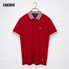 【美品】CHERVO ゴルフ 半袖ポロシャツ 赤 46 イタリア製 R1451のサムネイル