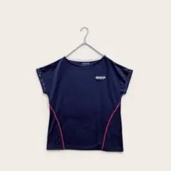 アウトドア Tシャツ スポーツ ショートスリーブ ストレッチ ネイビー トップスのサムネイル