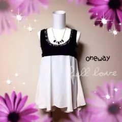 新品♥︎oneway♥︎シフォンTOPSと花柄タンクSET