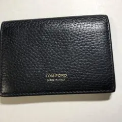 12193 TOM FORD ブラック レザー カードケース