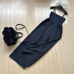 新品☆Vin NAVYリブ切り替えベアオールインワン☆定価25000円送料込み