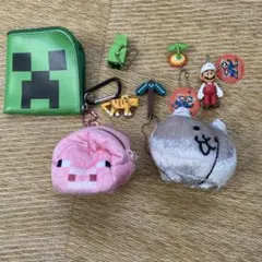 Minecraftクリーパー財布　キーホルダー　マリオ　8個セット