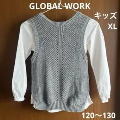 GLOBAL WORK キッズ　長袖　シャツ＆ニット　XL 120〜130