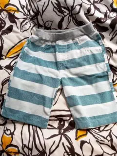 130cm 青と白のストライプ 半ズボン