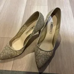 DIANA ゴールド ビジュー ハイヒール