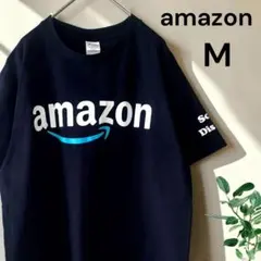 非売品　Amazon アマゾン　Tシャツ 半袖　ネイビー 男女兼用　企業ロゴのサムネイル