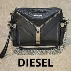 希少 廃盤 DIESEL 人気LE-ZIPPER ショルダーバッグ　ブラック