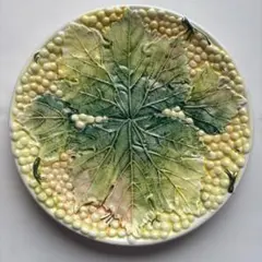 【希少】イタリア製 ヴィンテージ 飾り皿 プレート ブドウ 陶器