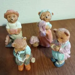 クマのフィギュア置物 4体セット
