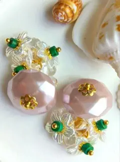 9731 手染めアクリルビーズ 鈴丸 バロックパール ハンドメイド パーツ