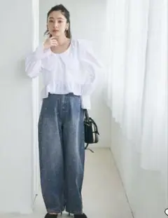 【美品】即完売品★ coca ラインストーンカーブデニム Sサイズ