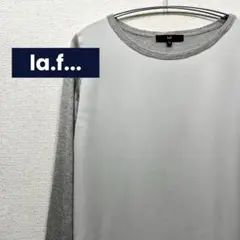 la.f...（ラ・エフ）長袖 ライトグレー カットソー セーター