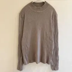PRIMARK【XL】リブ編みニット ベージュ　タートルネック　セーター　ラフのサムネイル
