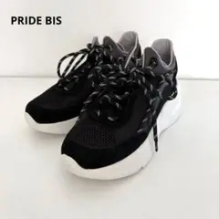 ☆美品☆ PRIDE BIS 厚底メッシュスニーカー 23.5cm ブラック