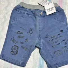 新品タグ付き　SLAP SLIP スラップスリップ プリント ハーフデニムパンツ
