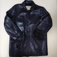 UNITED WORKERS ブラック レザーコート カーコート（牛） Lサイズ