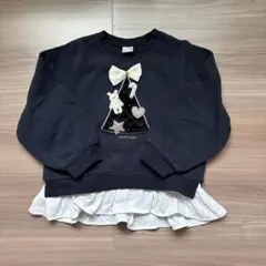 美品 プティマイン トレーナー 120 ブラック