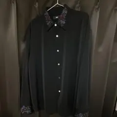 HARE✨TOROMI シシュウシャツ✨完売品 刺繍 ブラック ユニセックス HARE｜【イージーケア UNISEX】TOROMIシシュウシャツSS