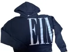 eimyistoire ブラックパーカー フロントプリント