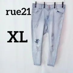 rue21【XL】ボトムス レディース スキニーデニムパンツ ライトブルー