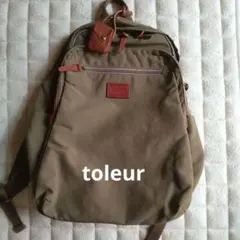 toleur オリーブ色 リュック トーラのサムネイル