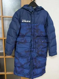 ATHLETA フード付きダウンコート ネイビー140 cm