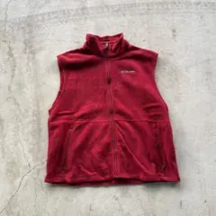 Columbia フリースベスト レッド