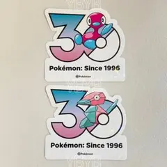ポケモン ポリゴン&ポリゴン2 ステッカー 30周年 - メルカリ