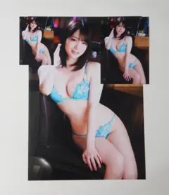 ♪新品☆最新 3月☆鈴村あいり☆生写真 3枚セット C☆A3 2L L☆特典♪