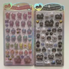 モンチッチ うるちゅるポップシール レインボー 黒 ブラック 2枚セット 正規品